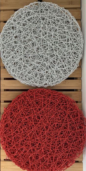 Natal - Conjunto mesa prateado e vermelho