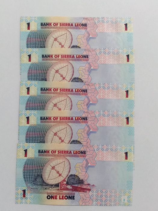 5×1 Leone 2022- Serra Leoa, novas, nunca circuladas