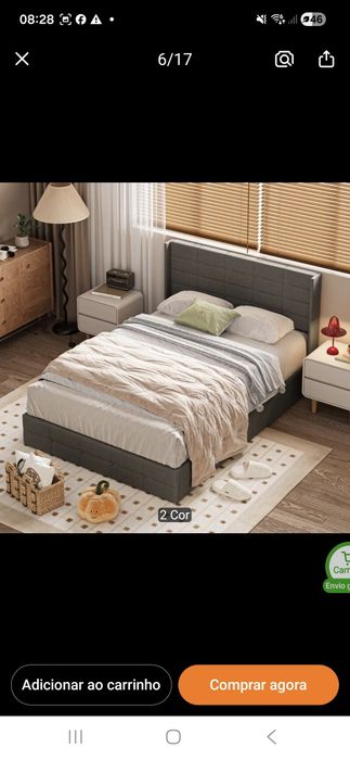 Cama de casal com arrumação  nova na caixa.