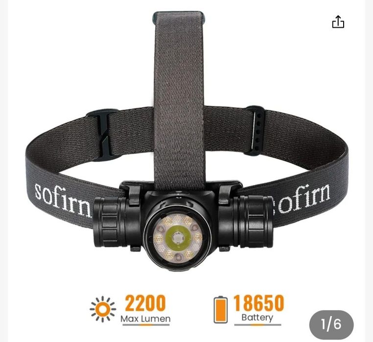 Latarka Sofirn HS21,aż 2200lm.Czołówka.Cena z wysyłką.