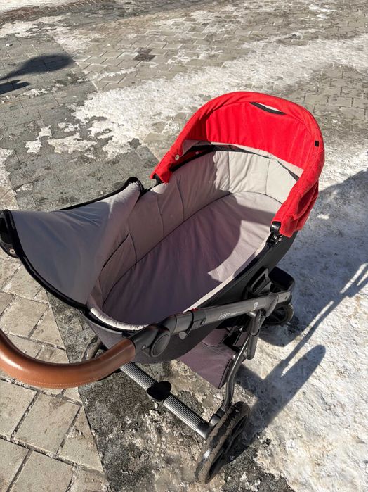Універсальний дитячий візочок 2 в 1 Roan Bass Next, червоний