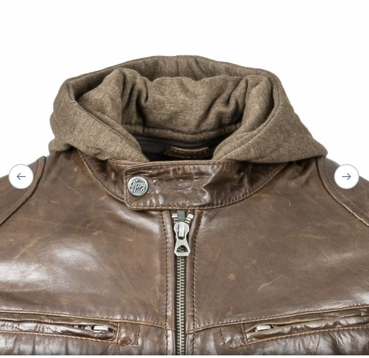 Вінтажна байкерська шкіряна куртка gipsy