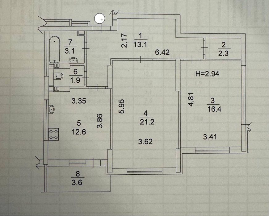 2-комнатная квартира по адресу (площадь 74 м²) - Atlanta.ua - фото 2