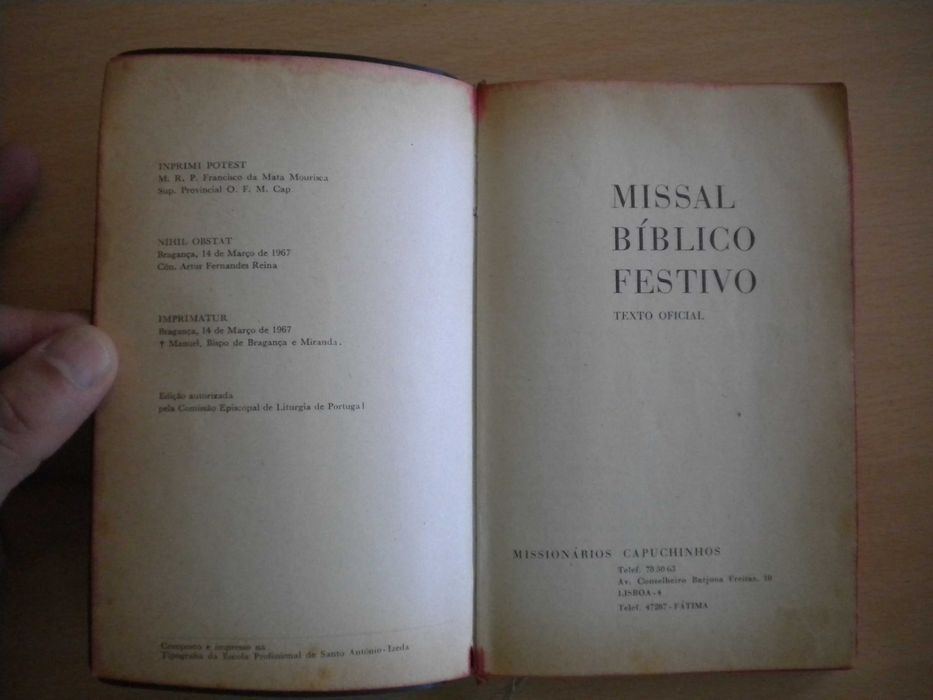 Missal Romano dos Domingos e Festas - Edição de 1932