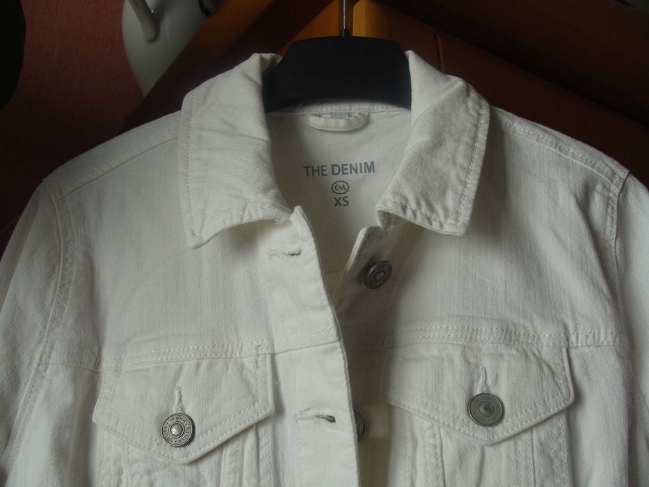 biała kurtka katana dżins nowa