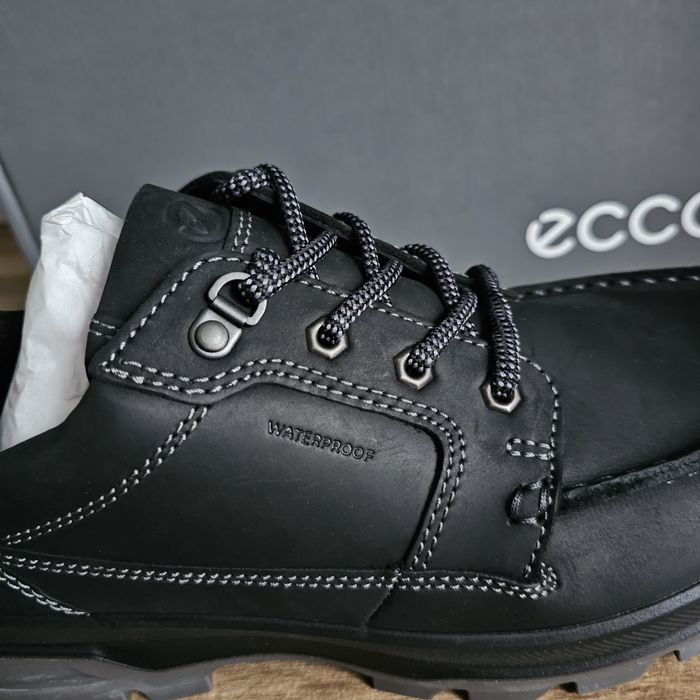 Ecco rugged  track czarne skórzane wodoodporne  46 30cm