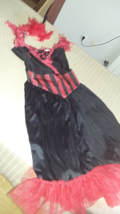 Fato de Carnaval Bailarina Can Can Moulin Rouge (NOVO)