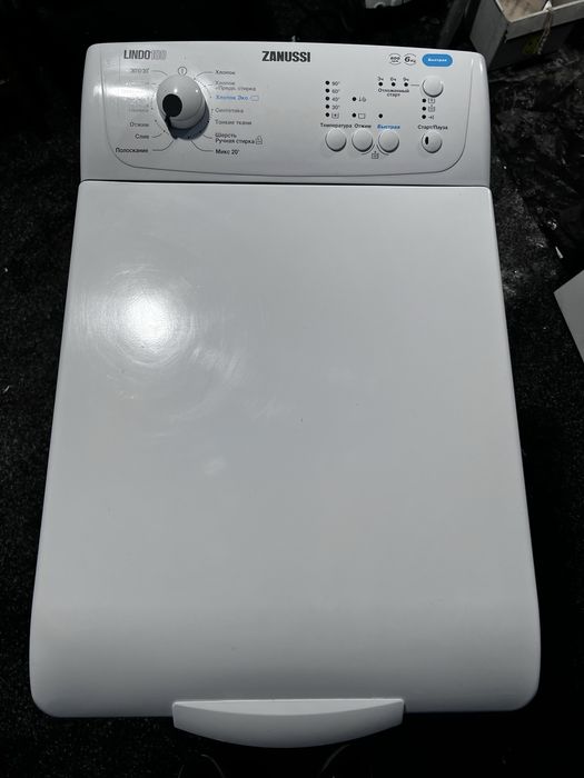 Вертикальная 6 кг современная стиральная машина ZANUSSI Lindo100. Доставка бесплатно
