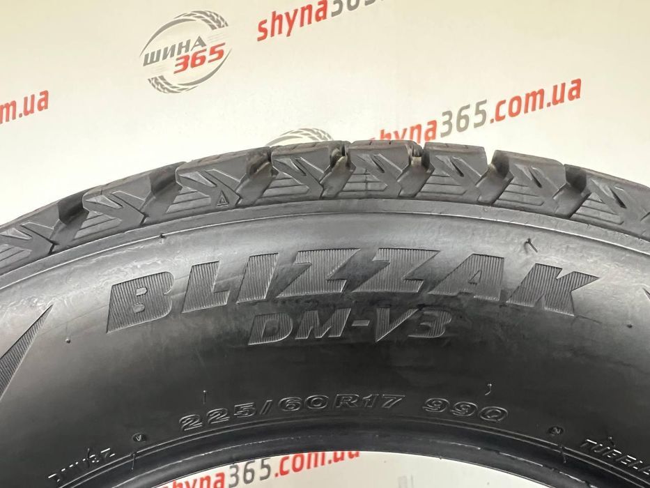 225/60 r17 bridgestone blizzak dm-v3 7mm шини бу зима