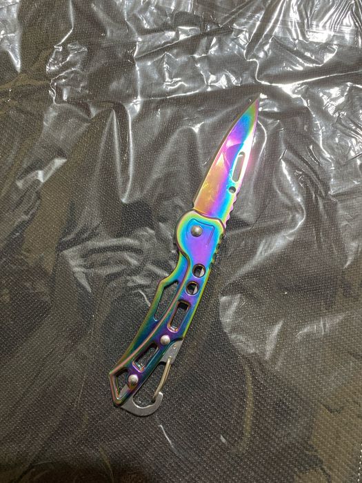 Складной Нож хамелеон брелок карабин походный ножик бабочка