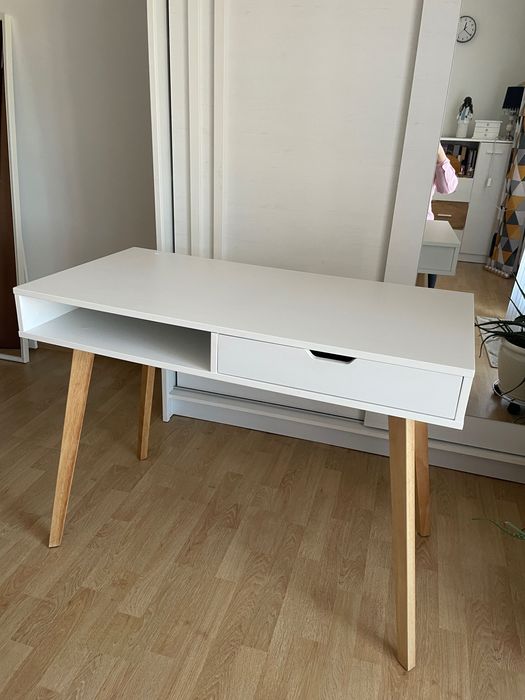 Biurko TAMHOLT 50x100 biały/naturalny