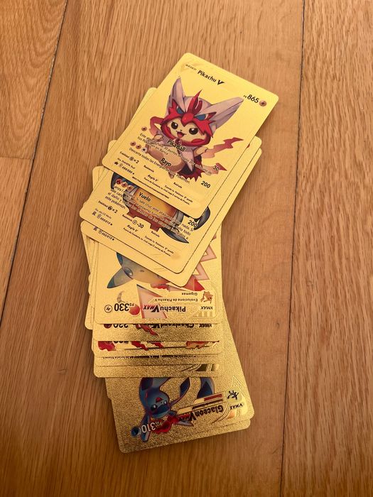 Cartas douradas de pokemon