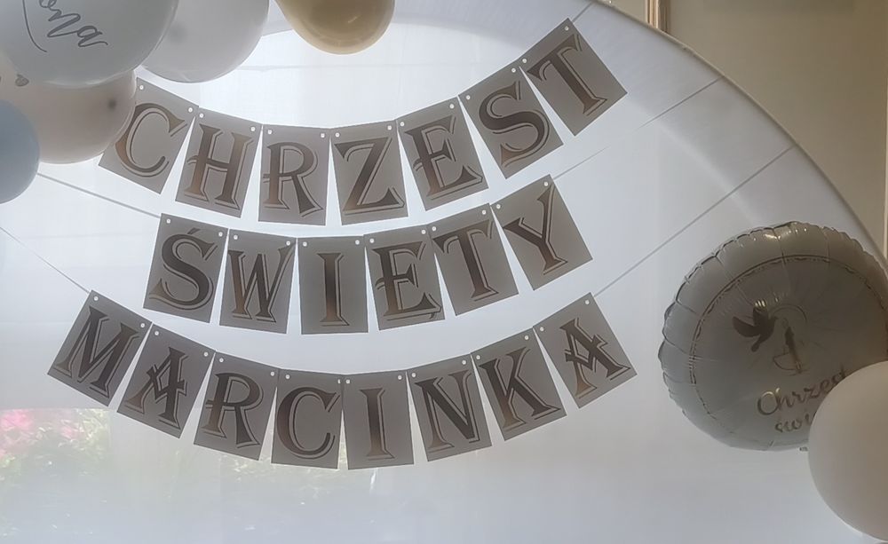 Napis do powieszenia chrzest święty