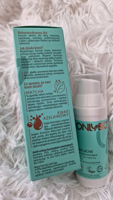Mikrozłuszczający krem do twarzy Only Bio