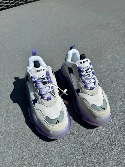 Buty Balenciaga Triple S clear sole violet