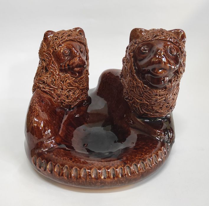 Пепельница Львы керамика Опошня