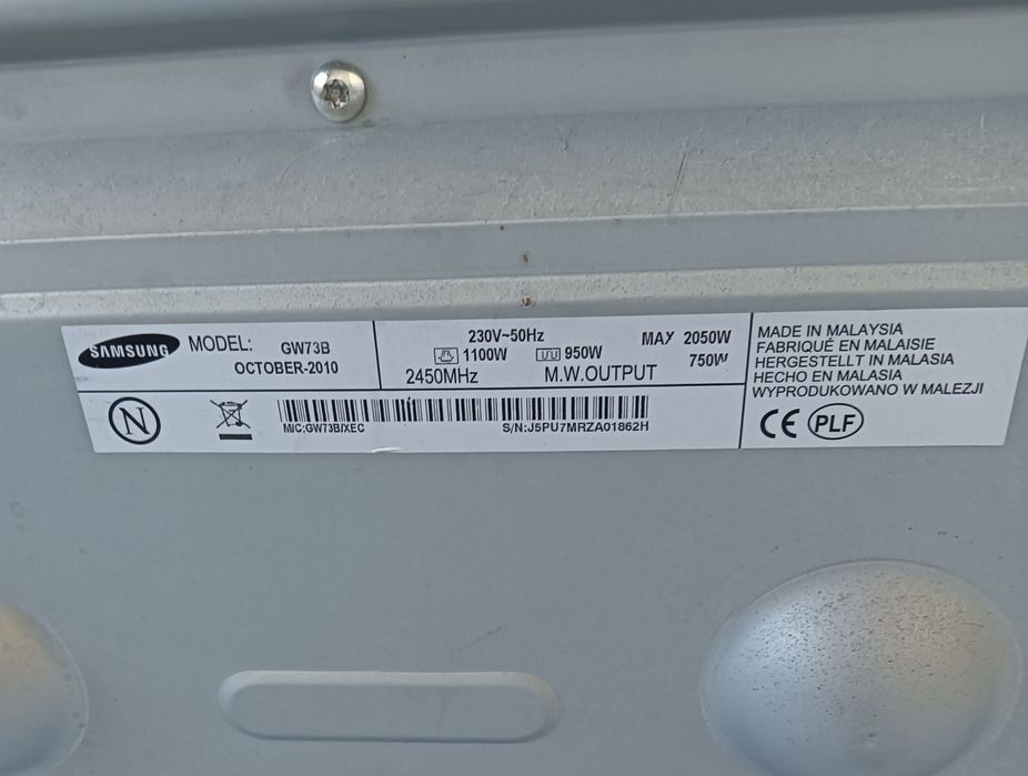 Vendo microondas Samsung.