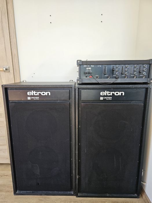 Kolumny i wzmacniacz Eltron Unitra