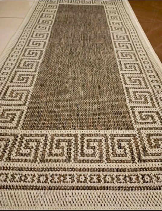 Dywan, chodnik Boho, wzór grecki , beżowy, 67 x 140 cm, Multidecor