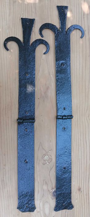 Stare zawiasy zabytkowe, ręczna kowalska robota