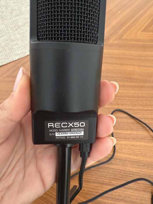 Microfone USB Ozone REC X50 com tripé (como novo)