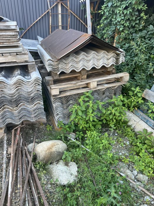 Шифер 6ти хвильовий б/у в відмінному стані знятий з даху