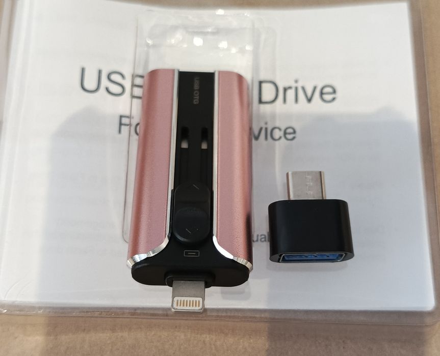 Pamięć USB do telefonu 256 GB, dysk flash 4w1 z portem iOS/USB.