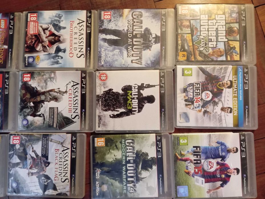 Jogos PS3 - Vendidos individualmente (Preço indicativo da média)