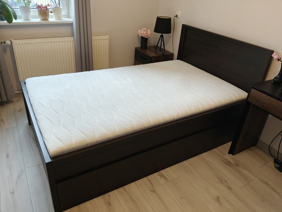 Łóżko BRW Nepo Plus 120x200 cm+ szuflada+stelaż+materac