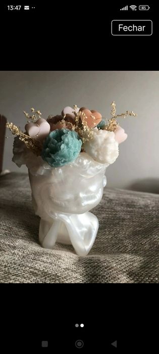 Vaso decorativo resina