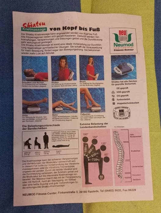 Aparat do masażu szyi Shiatsu