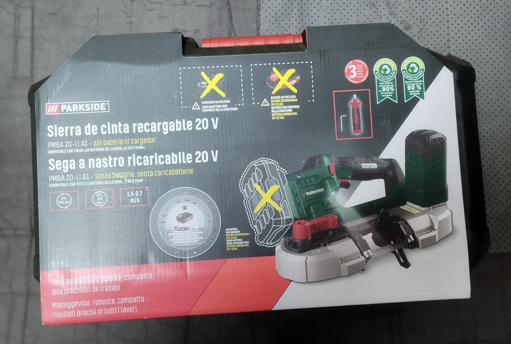Serra de fita a bateria 20V Parkside