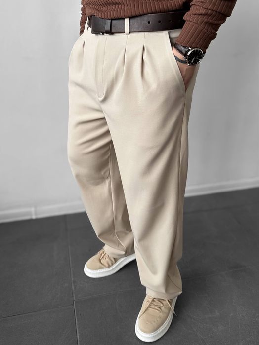 Широкі чоловічі брюки Baggy Мужские чёрные штаны Old Money