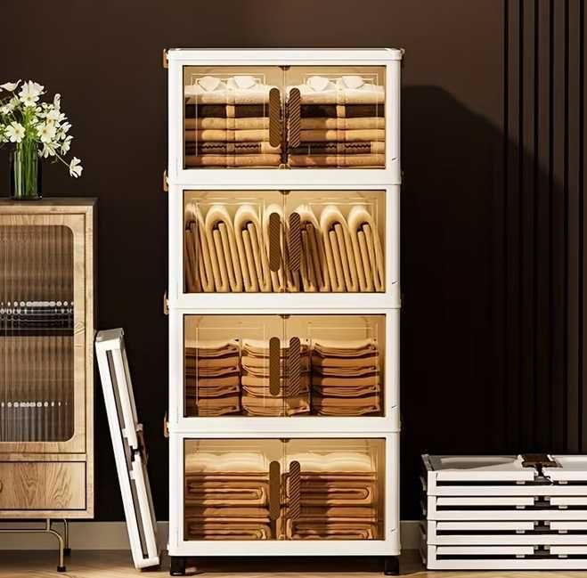 Organizer do przechowywania Szafka na kółkach Składane pojemniki