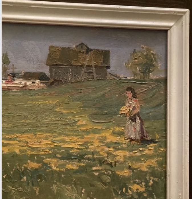 Кулик Иван Анисимович.Сельский пейзаж.масло.44х39