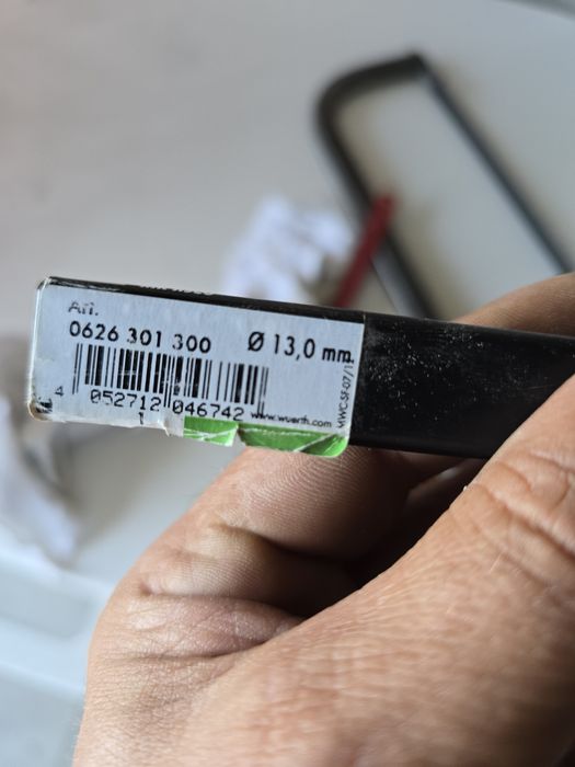 broca helicoidal Würth Zebra Quality HSCo, Ø13 mm, DIN 345, cone Morse MK1.