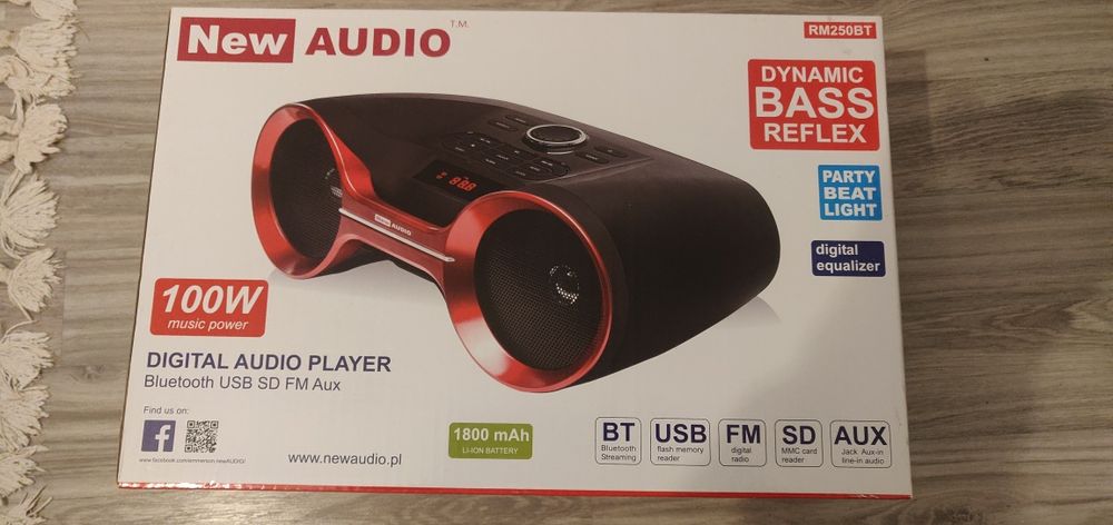 Przenośny system audio nowy