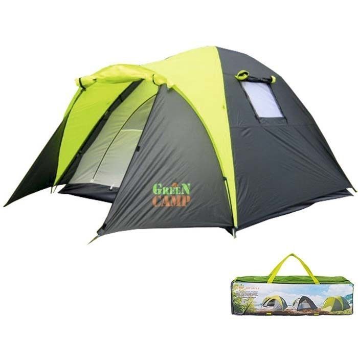 Трехместная двухслойная палатка с тамбуром Green Camp