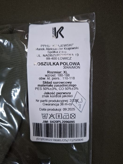 Koszulka polowa WP wzór 304A/MON roz. XL.