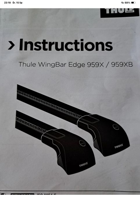 THULE-WingBar Edge do  Opel Meriva Astra Zafira.