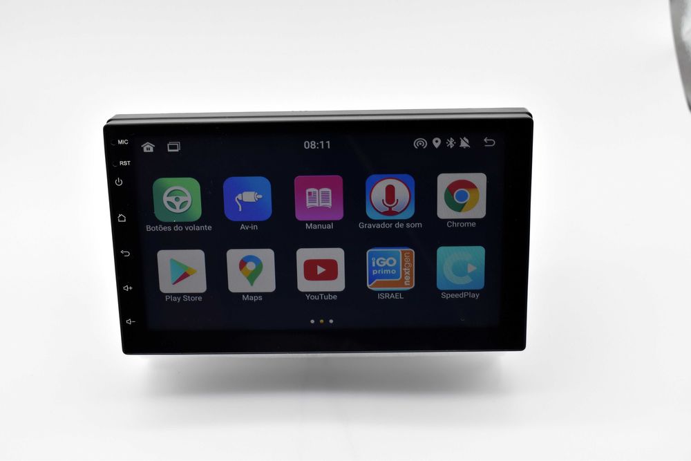 Auto Rádio Android de 1 DIN com 7 polegadas Android 13 GPS Carplay