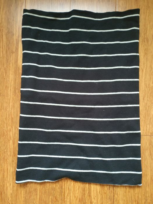 Komin na szyję szalik granatowy w białe paski