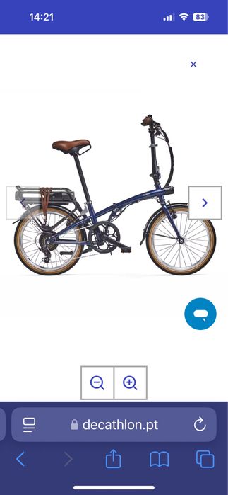 Bicicleta dobrável elétrica E FOLD 500 Azul