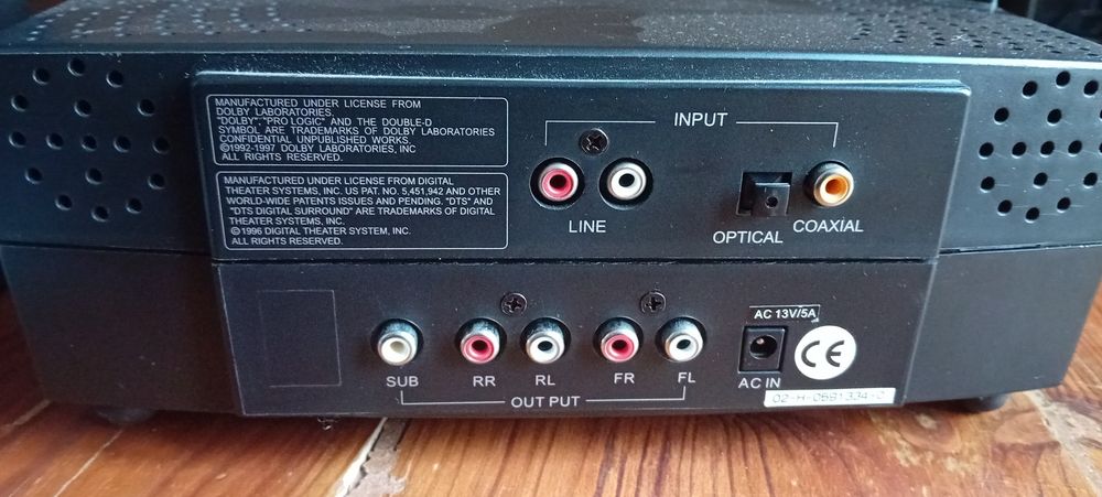 Dolby digital amplifier speaker system para playstation 2 ou dvd