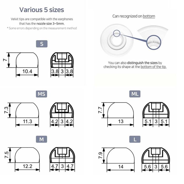 ‼️ Divinus Velvet TWS - сменные амбушюры, насадки для TWS наушников