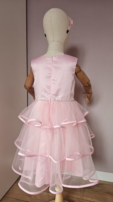 Дитяча святкова пишна фатинова рожева сукня Барбі 110 116 122 128