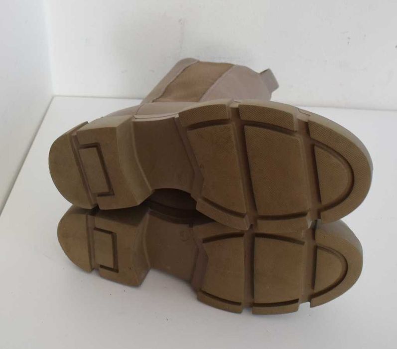 Copenhagen Botki damskie wysokie skórzane 39 beżowe