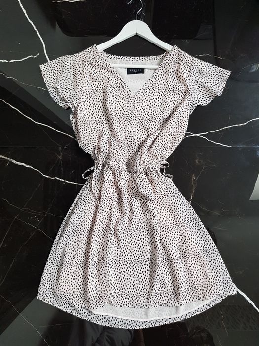 Mohito mini sukienka w kropki S/36 lekka zwiewna na wiosne lato nowa bez metki