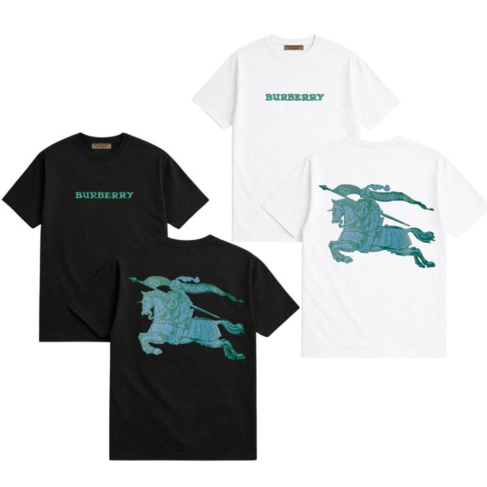 Чоловіча футболка Burberry / Бюрбери / Біла та Чорна