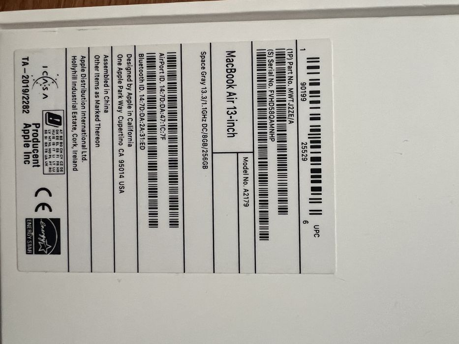 Macbook Air 13,3’